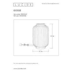 Lucide GOSSE Tischleuchte Weiß, Gold, 1-flammig -Günstiges Tischlampen Geschäft lucide gosse tischleuchte 13535 34 31 4