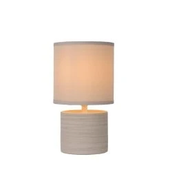 Lucide GREASBY Tischlampe Beige, 1-flammig -Günstiges Tischlampen Geschäft lucide greasby tischlampe 47502 81 38 1