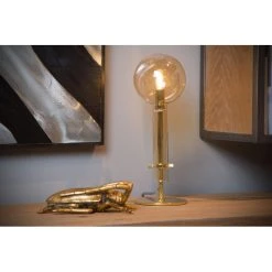 Lucide LONE Tischlampe Gold, 1-flammig