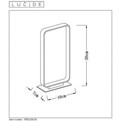 Lucide MIKA Tischlampe LED Schwarz, 1-flammig -Günstiges Tischlampen Geschäft lucide mika tischlampe 79501 05 30 6