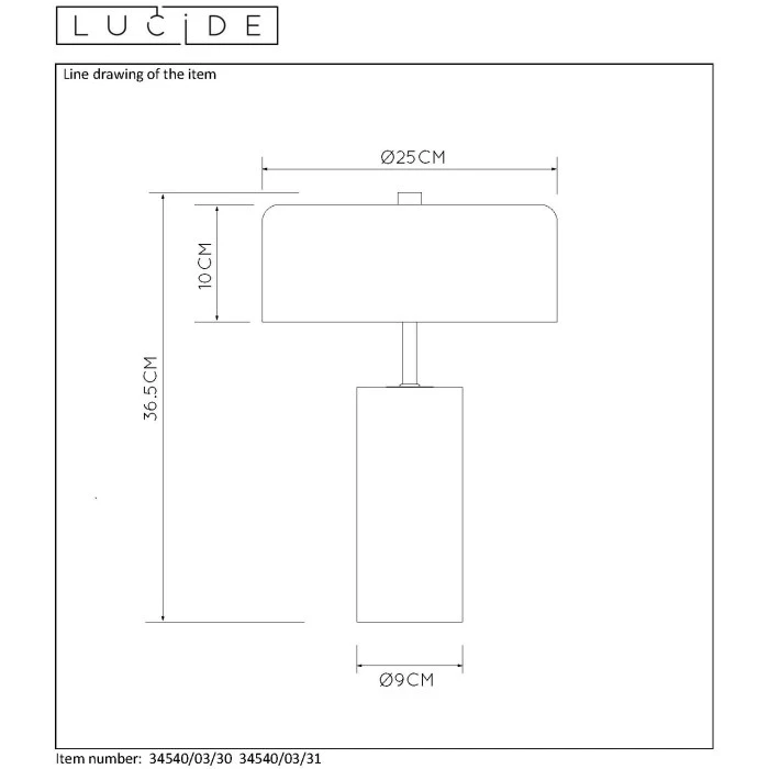 Lucide MIRASOL Tischlampe Weiß, 3-flammig 9 Lucide MIRASOL Tischlampe Weiß, 3-flammig – Bild 7