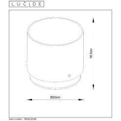 Lucide OWINO Tischlampe LED Grau, 1-flammig -Günstiges Tischlampen Geschäft lucide owino tischlampe 74502 20 65 4