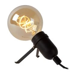 Lucide PUKKI Tischlampe Schwarz, 1-flammig -Günstiges Tischlampen Geschäft lucide pukki tischlampe 46511 05 30 4