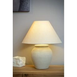 Lucide RAMZI Tischlampe Beige, 1-flammig