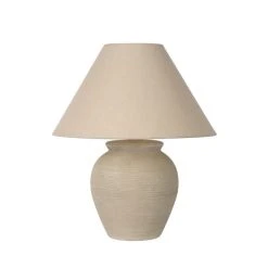 Lucide RAMZI Tischlampe Beige, 1-flammig -Günstiges Tischlampen Geschäft lucide ramzi tischlampe 47507 81 38 2