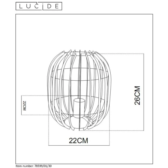 Lucide REDA Tischlampe Schwarz, 1-flammig 6 Lucide REDA Tischlampe Schwarz, 1-flammig – Bild 4