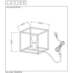 Lucide RUBEN Tischlampe Schwarz, 1-flammig -Günstiges Tischlampen Geschäft lucide ruben tischlampe 00524 01 30 7