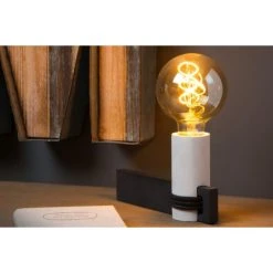 Lucide TANNER Tischleuchte Schwarz, Grau, 1-flammig