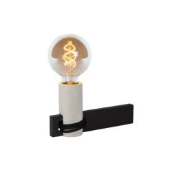 Lucide TANNER Tischleuchte Schwarz, Holz dunkel, 1-flammig -Günstiges Tischlampen Geschäft lucide tanner tischleuchte 39520 01 76 3