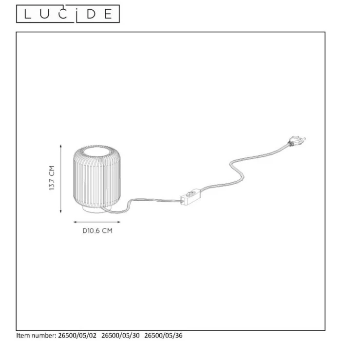 Lucide TURBIN Tischlampe LED Grau, 1-flammig 7 Lucide TURBIN Tischlampe LED Grau, 1-flammig – Bild 5