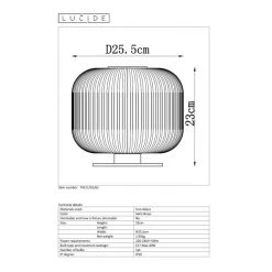 Lucide VIRGIL Tischlampe Messing, Gold, 1-flammig -Günstiges Tischlampen Geschäft lucide virgil tischlampe 74511 01 62 2