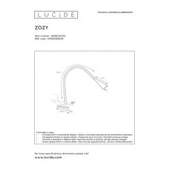 Lucide ZOZY Klemmleuchte LED Schwarz, 1-flammig -Günstiges Tischlampen Geschäft lucide zozy klemmleuchte 18256 03 30 8