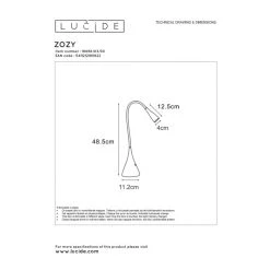 Lucide ZOZY Schreibtischlampe LED Schwarz, 1-flammig -Günstiges Tischlampen Geschäft lucide zozy schreibtischlampe 18656 03 30 4