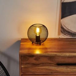 Hofstein Luena Tischleuchte Schwarz, 1-flammig -Günstiges Tischlampen Geschäft luena tischleuchte h3387719 4