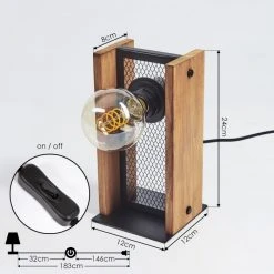 Hofstein Maahui Tischleuchte Schwarz, Naturfarben, 1-flammig -Günstiges Tischlampen Geschäft maahui tischleuchte h3535998 3