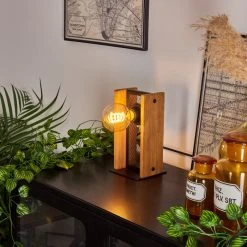 Hofstein Maahui Tischleuchte Schwarz, Naturfarben, 1-flammig -Günstiges Tischlampen Geschäft maahui tischleuchte h3535998 6