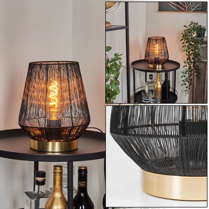 Hofstein Madancos Tischleuchte Messing, 1-flammig 3 Hofstein Madancos Tischleuchte Messing, 1-flammig