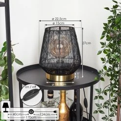 Hofstein Madancos Tischleuchte Messing, 1-flammig 16 Hofstein Madancos Tischleuchte Messing, 1-flammig -Günstiges Tischlampen Geschäft madancos tischleuchte h3597231 3