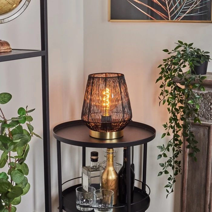 Hofstein Madancos Tischleuchte Messing, 1-flammig 9 Hofstein Madancos Tischleuchte Messing, 1-flammig – Bild 7