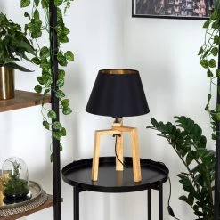 Hofstein Magna Tischleuchte Schwarz, Naturfarben, 1-flammig -Günstiges Tischlampen Geschäft magna tischleuchte h3454978 11