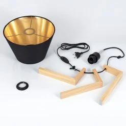 Hofstein Magna Tischleuchte Schwarz, Naturfarben, 1-flammig -Günstiges Tischlampen Geschäft magna tischleuchte h3454978 4