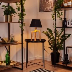 Hofstein Magna Tischleuchte Schwarz, Naturfarben, 1-flammig -Günstiges Tischlampen Geschäft magna tischleuchte h3454978 6