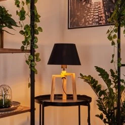 Hofstein Magna Tischleuchte Schwarz, Naturfarben, 1-flammig -Günstiges Tischlampen Geschäft magna tischleuchte h3454978 8