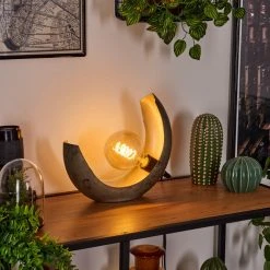 Hofstein Magredis Tischleuchte Altsilber, 1-flammig