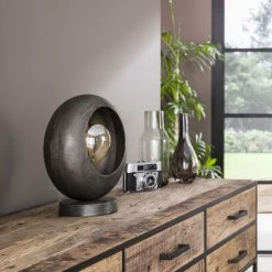 Hofstein Magredis Tischleuchte Nickel-Matt, Schwarz, 1-flammig 9 Hofstein Magredis Tischleuchte Nickel-Matt, Schwarz, 1-flammig -Günstiges Tischlampen Geschäft magredis tischleuchte h3554920 2