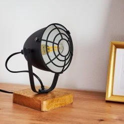 Hofstein Malix Tischleuchte Schwarz, Holz hell, 1-flammig 26 Hofstein Malix Tischleuchte Schwarz, Holz hell, 1-flammig -Günstiges Tischlampen Geschäft malix tischleuchte h3368572 10