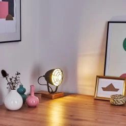 Hofstein Malix Tischleuchte Schwarz, Holz hell, 1-flammig 28 Hofstein Malix Tischleuchte Schwarz, Holz hell, 1-flammig -Günstiges Tischlampen Geschäft malix tischleuchte h3368572 12