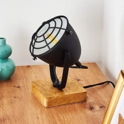 Hofstein Malix Tischleuchte Schwarz, Holz hell, 1-flammig 19 Hofstein Malix Tischleuchte Schwarz, Holz hell, 1-flammig -Günstiges Tischlampen Geschäft malix tischleuchte h3368572 3