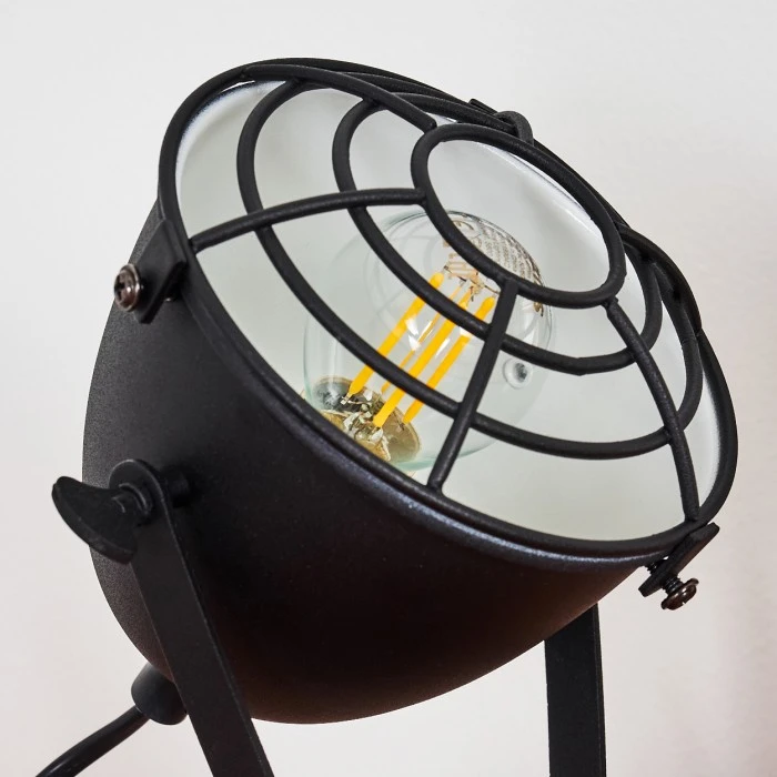 Hofstein Malix Tischleuchte Schwarz, Holz hell, 1-flammig 9 Hofstein Malix Tischleuchte Schwarz, Holz hell, 1-flammig – Bild 7