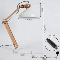 Hofstein Manothe Tischleuchte Weiß, Naturfarben, 1-flammig 19 Hofstein Manothe Tischleuchte Weiß, Naturfarben, 1-flammig -Günstiges Tischlampen Geschäft manothe tischleuchte h3535288 3
