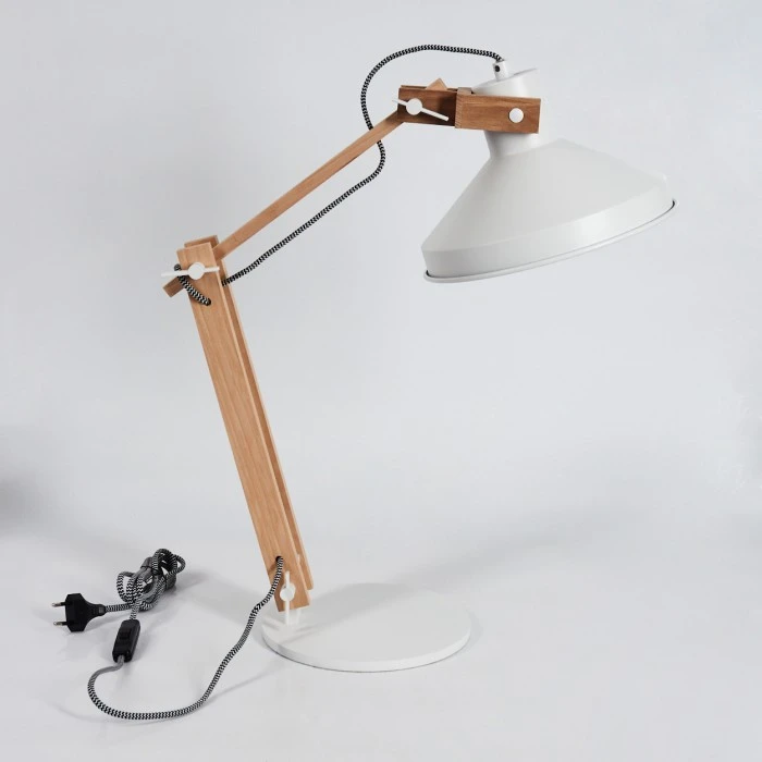 Hofstein Manothe Tischleuchte Weiß, Naturfarben, 1-flammig 7 Hofstein Manothe Tischleuchte Weiß, Naturfarben, 1-flammig – Bild 5