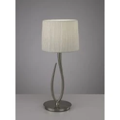 Mantra Lua Tischleuchte Nickel-Matt, 1-flammig