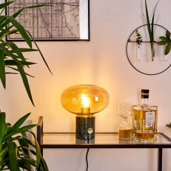 Hofstein Maoro Tischleuchte Messing, Grün, 1-flammig -Günstiges Tischlampen Geschäft maoro tischleuchte h3410547 8