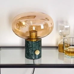 Hofstein Maoro Tischleuchte Messing, Grün, 1-flammig -Günstiges Tischlampen Geschäft maoro tischleuchte h3410547 9