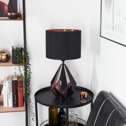 Hofstein Marang Tischleuchte Schwarz, Kupferfarben, 1-flammig -Günstiges Tischlampen Geschäft marang tischleuchte h3453759 9