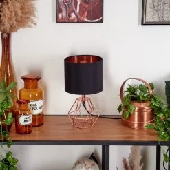 Hofstein Marang Tischleuchte Kupferfarben, 1-flammig -Günstiges Tischlampen Geschäft marang tischleuchte h3454954 11