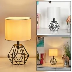 Hofstein Marang Tischleuchte Schwarz, 1-flammig