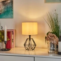 Hofstein Marang Tischleuchte Schwarz, 1-flammig -Günstiges Tischlampen Geschäft marang tischleuchte h3600719 8