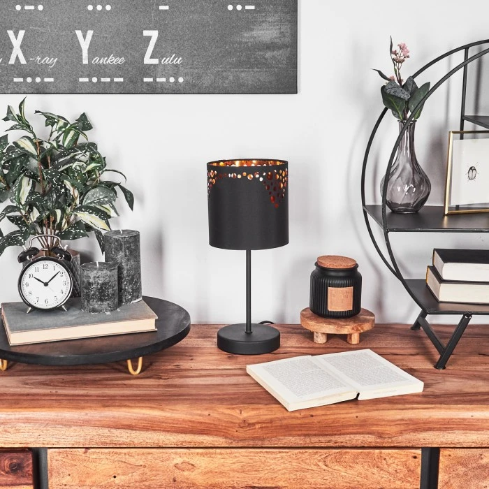 Hofstein Marbach Tischleuchte Schwarz, 1-flammig 4 Hofstein Marbach Tischleuchte Schwarz, 1-flammig – Bild 2