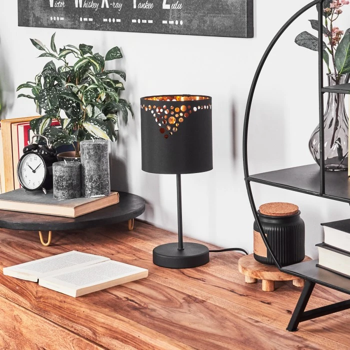 Hofstein Marbach Tischleuchte Schwarz, 1-flammig 12 Hofstein Marbach Tischleuchte Schwarz, 1-flammig – Bild 10