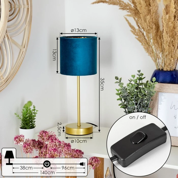 Hofstein Maripi Tischleuchte Gold, 1-flammig 6 Hofstein Maripi Tischleuchte Gold, 1-flammig – Bild 4