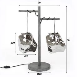 Hofstein Marore Tischleuchte Altsilber, 2-flammig 10 Hofstein Marore Tischleuchte Altsilber, 2-flammig -Günstiges Tischlampen Geschäft marore tischleuchte h3440896 3