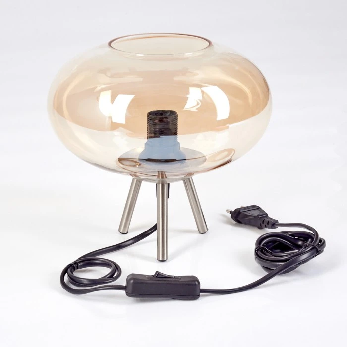 Hofstein Masson Tischleuchte Nickel-Matt, 1-flammig 7 Hofstein Masson Tischleuchte Nickel-Matt, 1-flammig – Bild 5