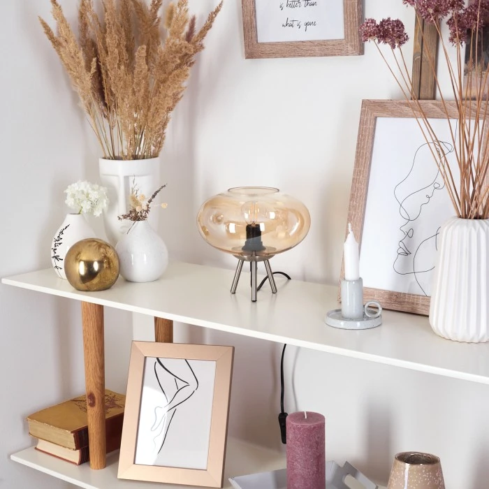 Hofstein Masson Tischleuchte Nickel-Matt, 1-flammig 12 Hofstein Masson Tischleuchte Nickel-Matt, 1-flammig – Bild 10