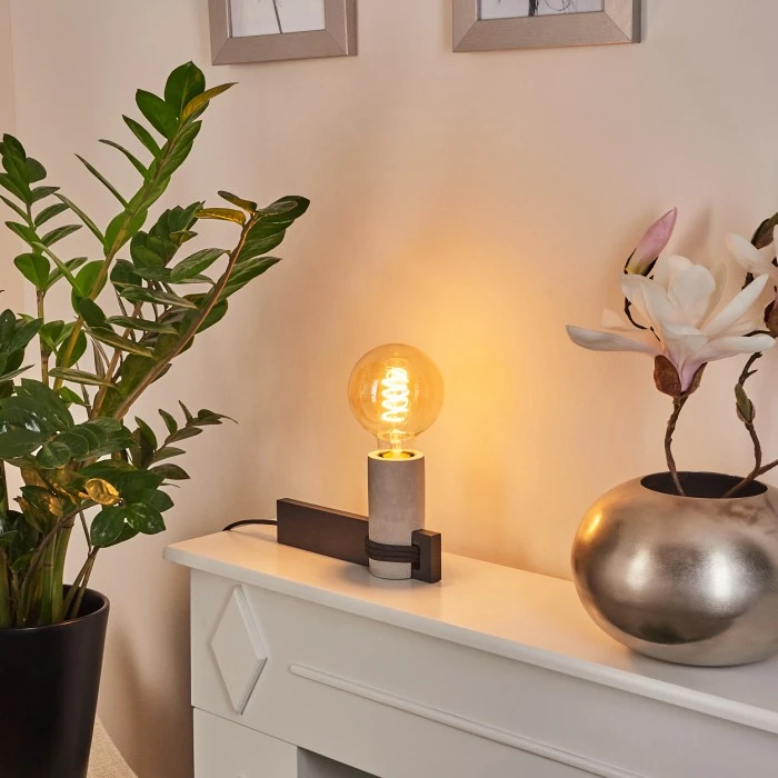 Hofstein Mathelier Tischleuchte Schwarz, Grau, 1-flammig 3 Hofstein Mathelier Tischleuchte Schwarz, Grau, 1-flammig