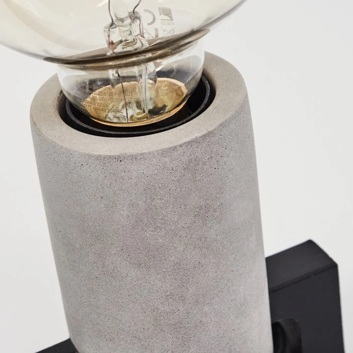 Hofstein Mathelier Tischleuchte Schwarz, Grau, 1-flammig 5 Hofstein Mathelier Tischleuchte Schwarz, Grau, 1-flammig – Bild 3